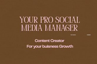 be your social media marketing manager for startup