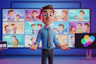 create professional 3d cartoon style ai animated videos for youtube and business