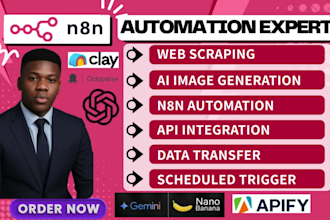 build n8n image generation, n8n web scraping, n8n shopify, lead generation n8n