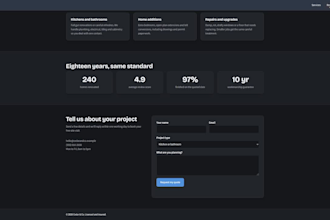 design and develop a landing page