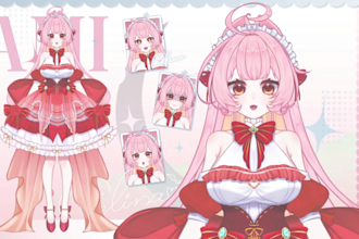 live 2d vtuber model, 2d vtuber model, live2d vtuber model, 2d vtuber commission