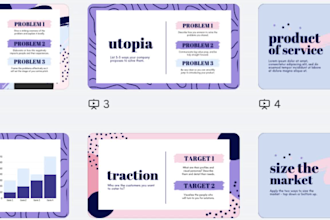 design b2b startup pitch deck, business presentation, powerpoint, google slides