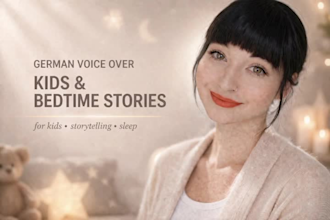 record a warm german female voice over for kids stories