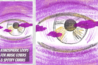 create a hand drawn animated music cover or spotify canvas