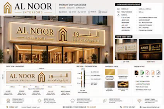 design storefront signage and shop sign with 3d mockups