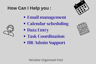 be your executive assistant for admin and business support