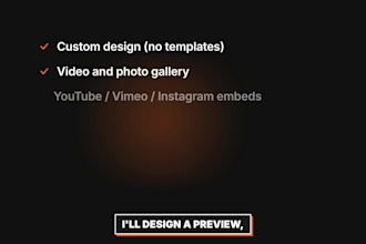 build a modern portfolio website for videographers and photographers