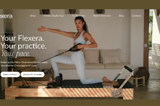 design squarespace pilates studio website fitness training website