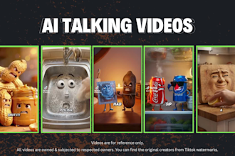 create ai talking videos of tools, food, equipments, characters etc
