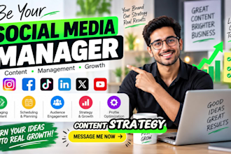 be your social media manager to manage your contents