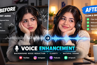 clean and enhance your voice audio by removing background noise