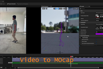 convert your video to mocap animation, clean and retarget to any character