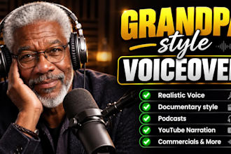 make a professional deep style voiceover and narration