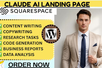 design a modern claude ai landing page website for saas