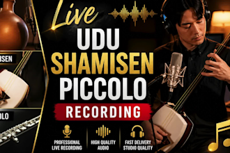 record professional udu shamisen piccolo for your song