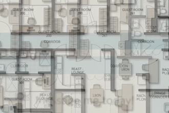 do hotel guest house hostel 2d floor plan room layout and space planning