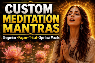 sing custom chants meditation mantra, gregorian, pagan, tribal, spiritual vocals
