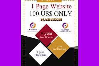 create a mobile friendly one page website with modern design