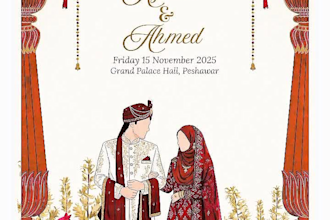 design luxury wedding cards, nikkah cerminay