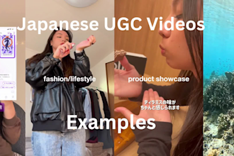 create japanese and english ugc video ads for your service or product