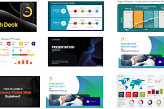 design a professional startup pitch deck for investors