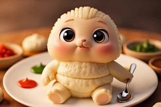 create funny 3d food animation for youtube shorts