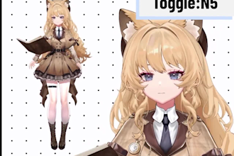 design and rig a custom live2d vtuber model for vtube studio streaming