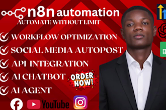 do n8n workflow, n8n ai agent, n8n autopost, ai chatbot n8n automation
