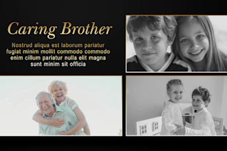 make a custom memorial montage slide show with photos, music emotional funeral