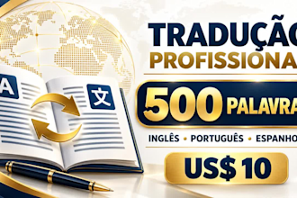 traduzir 500 palavras entre ingles portugues e espanhol