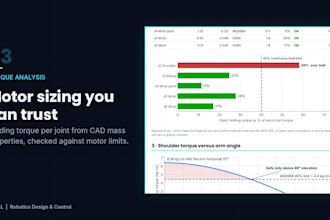create a robotics bom, torque calculation and motor sizing for your robot