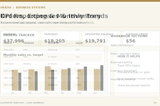 build an excel business tracker and KPI dashboard