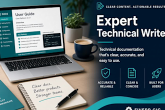 write professional srs API documentation and user guides