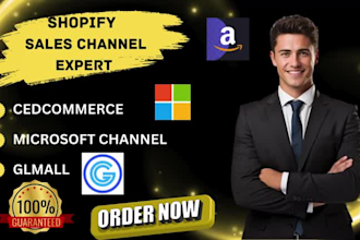 setup shopify sales channel cedcommerce amazon channel microsoft channel glmall