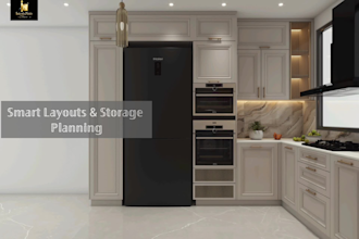 create stunning 3d kitchen design and realistic rendering