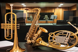record professional trumpet, sax solo, and live horn section for your song