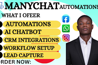 build manychat automation manychat instagram whatsapp ai chatbot manychat