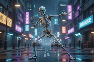 create viral ai skeleton video and ai skeleton animation video