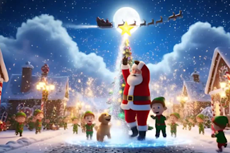 do dynamic holiday 3d animation video, 3d animated christmas greeting video