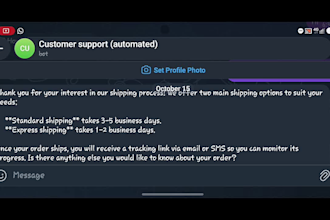 build an automated ai customer support bot on telegram