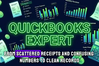 do monthly quickbooks bookkeeping , cleanup , catch up and bank reconciliation