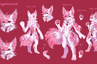 draw furry ref sheet anthro ref sheet fursona ref sheet furry oc character