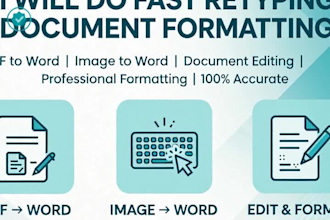 do fast retyping and document formatting