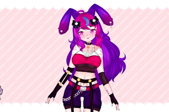design a custom male vtuber live2d furry avatar for stream