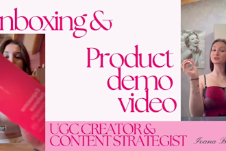 create an unboxing and product demo video