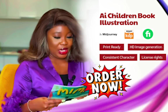 design kids book illustration using ai