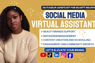 canva virtual assistant, social media manager, and canva designer canva template