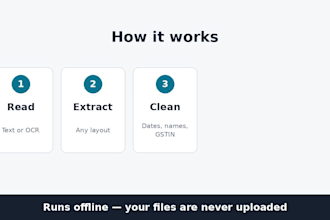 convert PDF invoices to excel with verified totals