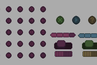 do pixel art game interface, pixel ui, gui, hud, icons, health bar, game asset