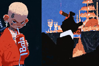 create ai illustrative naive animations